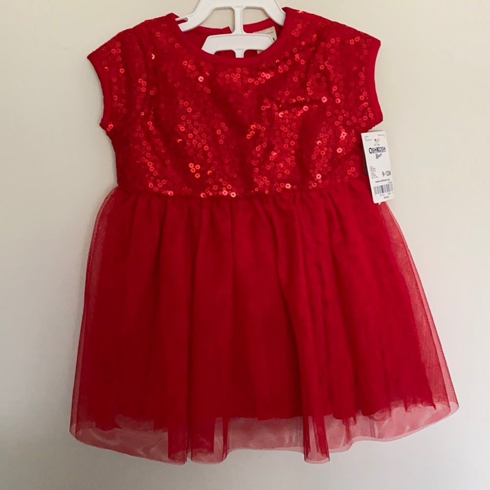 Baby girl red sequin dress